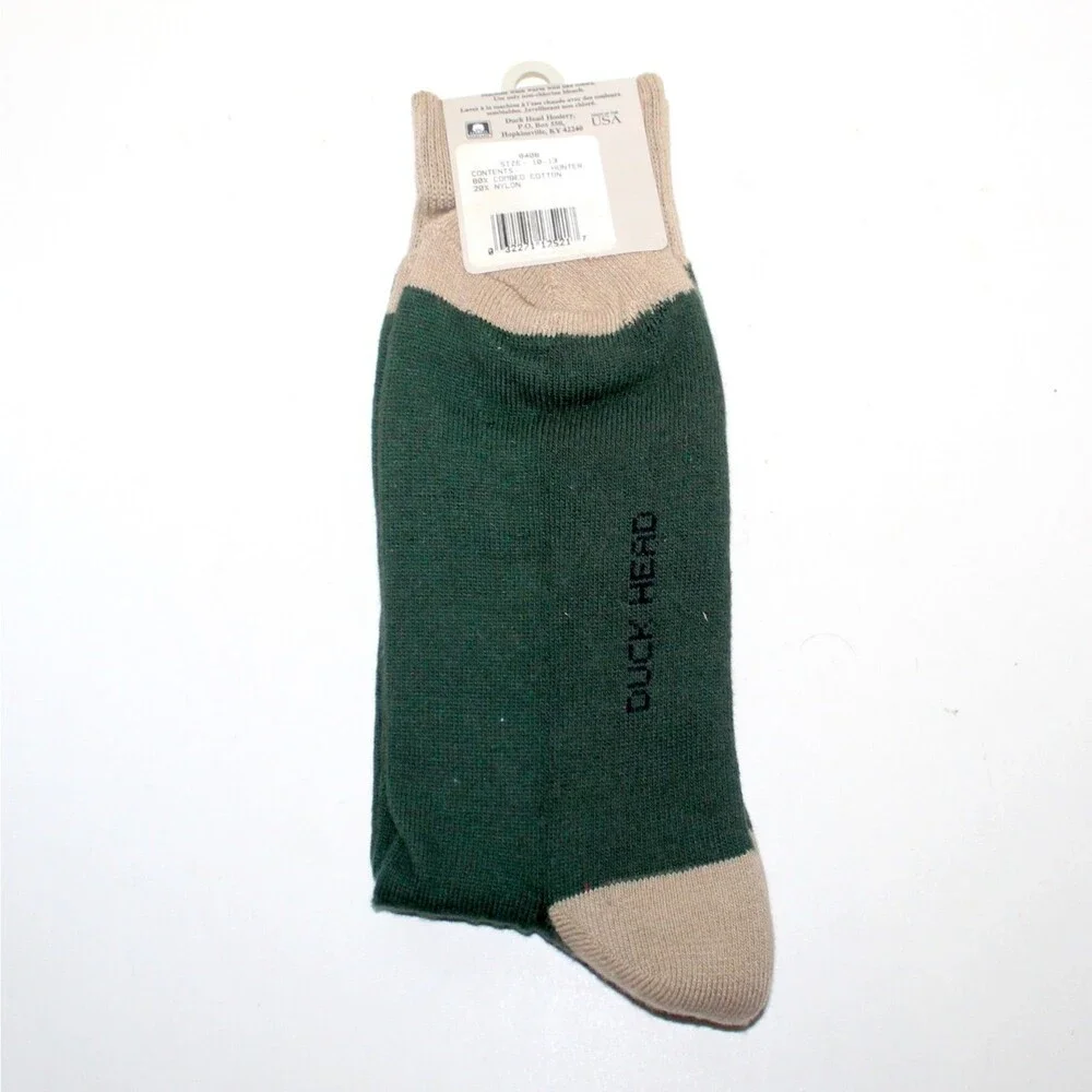 Duck Head socks 1 Pair Hunter green men size 10 - 13 NEW USA
